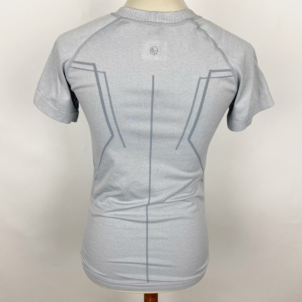 Sportown Seamless Raglan Mesh Performance Training Tee Shirt Womens Small Grey - Picture 2 of 3